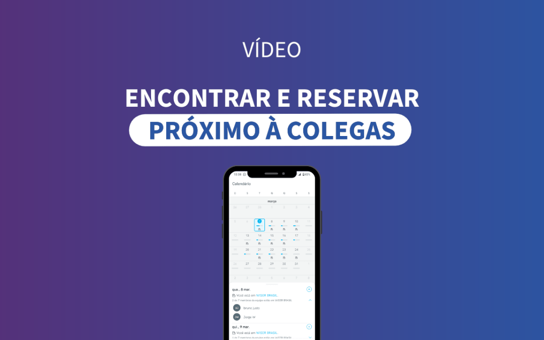 Encontrar e reservar próximo a colegas
